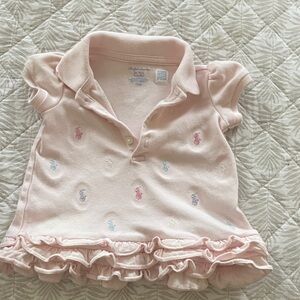 Ralph Lauren Light Pink Kids Polo with Embroidered Details